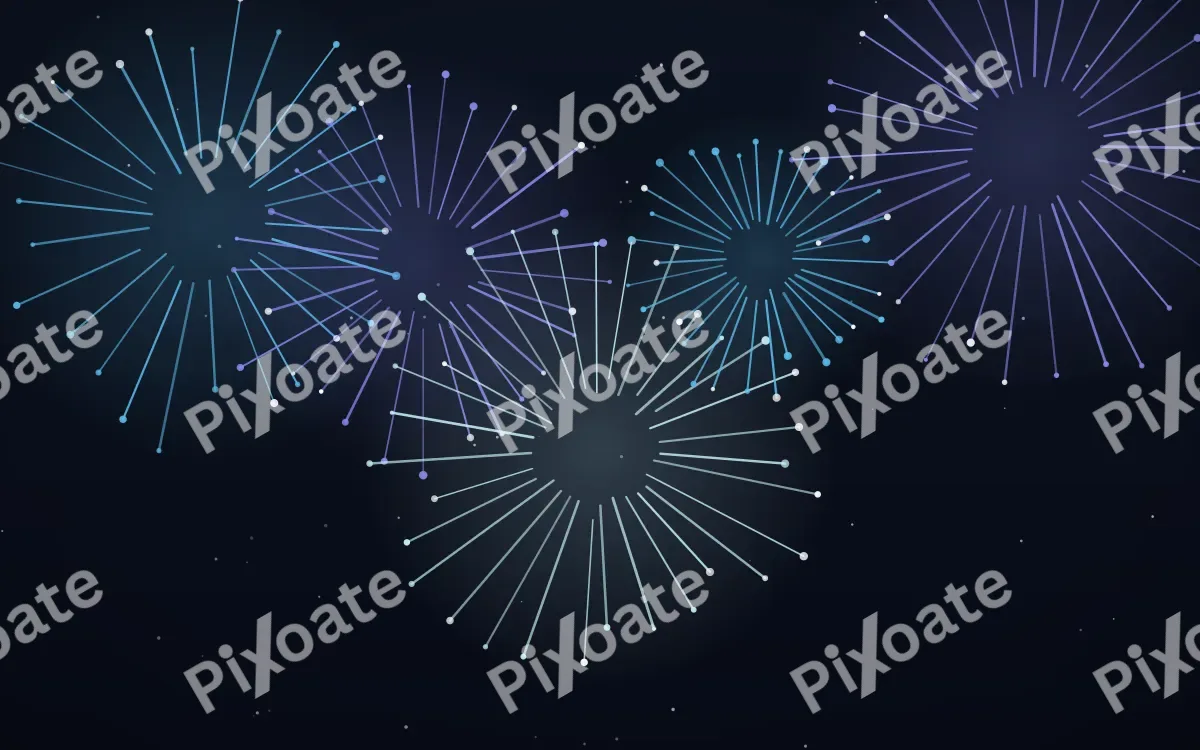 Electric Eve — dark black and blue firework background