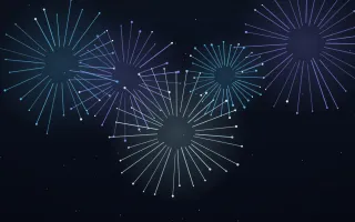 Electric Eve — dark black and blue firework background