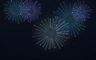 Electric Eve III — dark black and blue firework background, variation III
