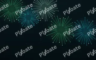 Emerald Sky — dark black, green and teal firework background