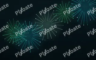 Emerald Sky II — dark black, green and teal firework background, variation II