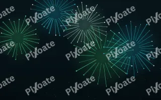 Emerald Sky III — dark black, green and teal firework background, variation III