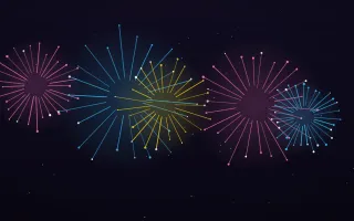 Festival Mix — dark black, pink and blue firework background