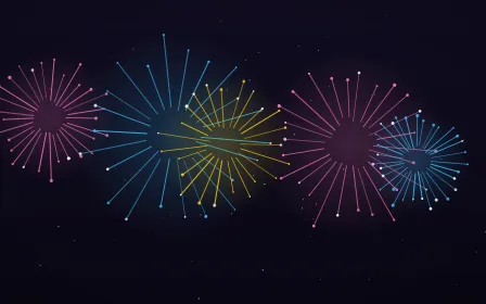 Festival Mix — dark black, pink and blue firework background