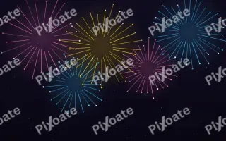Festival Mix II — dark black, pink and blue firework background, variation II