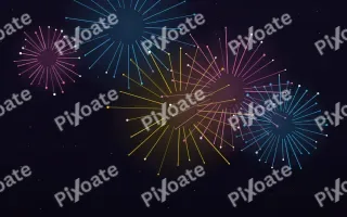 Festival Mix III — dark black, pink and blue firework background, variation III