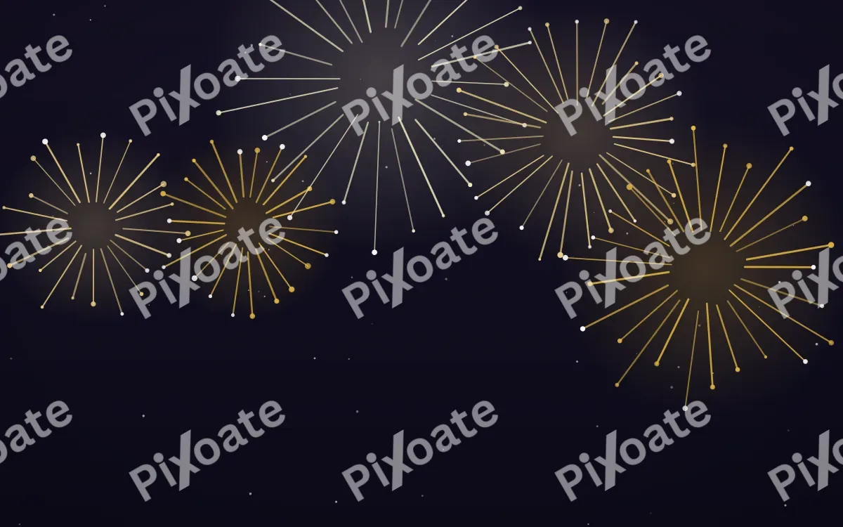 Gala Gold — dark black, yellow and gold firework background