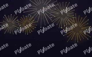 Gala Gold — dark black, yellow and gold firework background