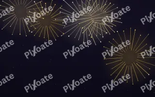 Gala Gold III — dark black, yellow and gold firework background, variation III