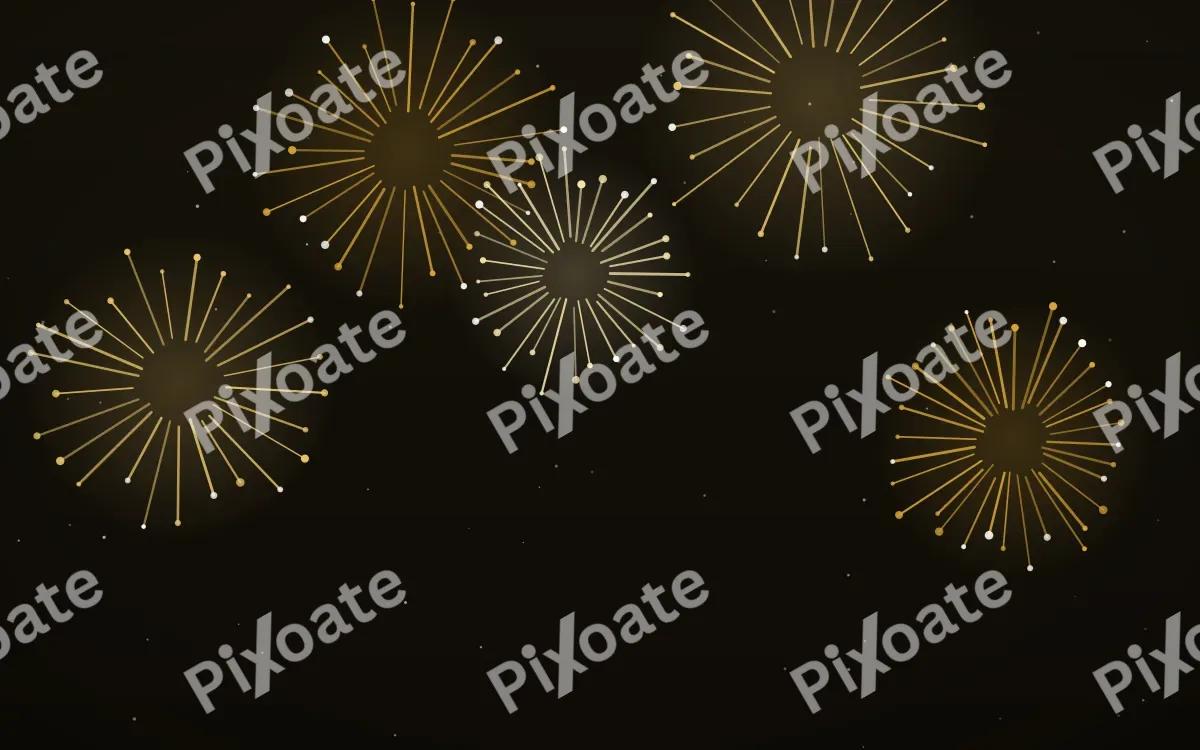 Jubilee Gold — dark black and gold firework background
