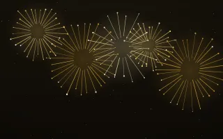 Jubilee Gold III — dark black and gold firework background, variation III
