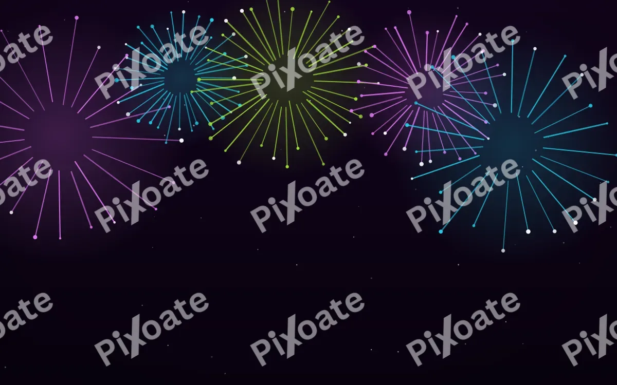 Neon Party Neon Party — dark black, purple and teal firework background