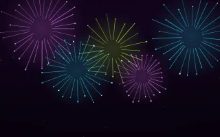 Neon Party III Neon Party III — dark black, purple and teal firework background, variation III