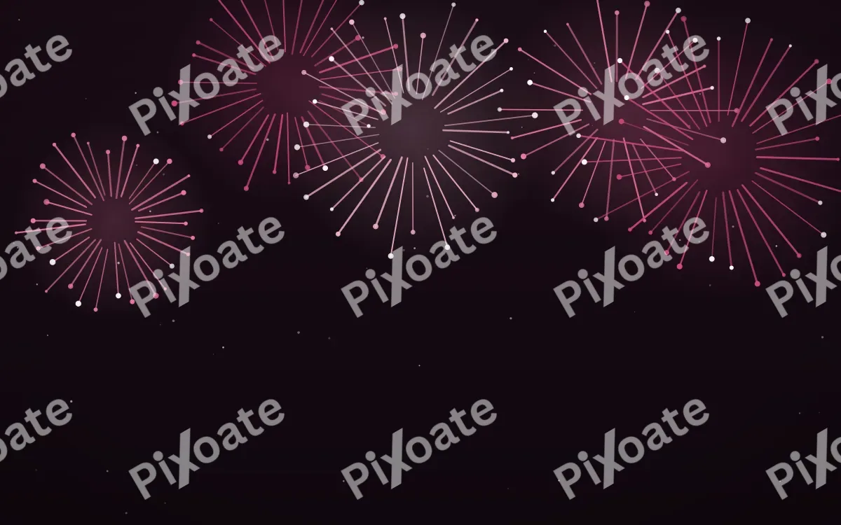 Rose Finale — dark black and pink firework background