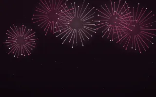 Rose Finale — dark black and pink firework background