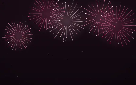 Rose Finale — dark black and pink firework background