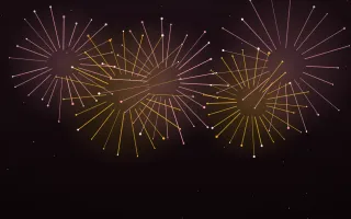 Rose Gold Burst II — dark black, red and gold firework background, variation II