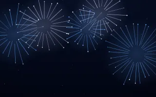 Sapphire Show — dark black and blue firework background