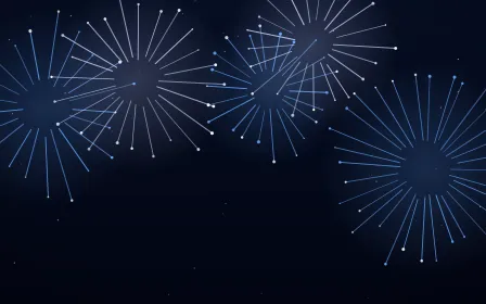 Sapphire Show — dark black and blue firework background