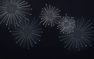 Silver Eve II — dark black, white and blue firework background, variation II