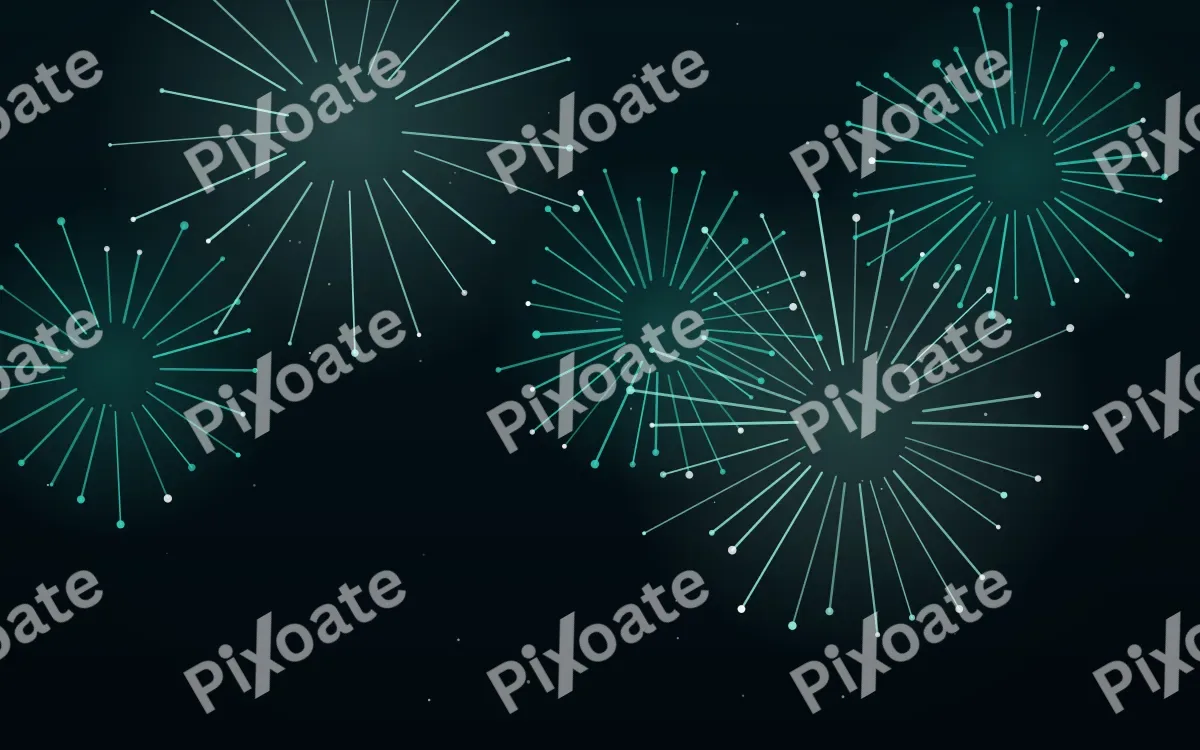 Teal Glow Show Teal Glow Show — dark black and teal firework background