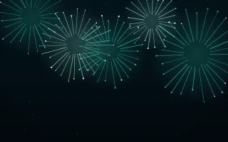 Teal Glow Show II Teal Glow Show II — dark black and teal firework background, variation II