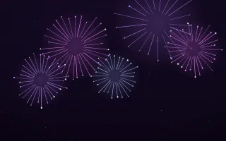 Violet Carnival — dark black and purple firework background