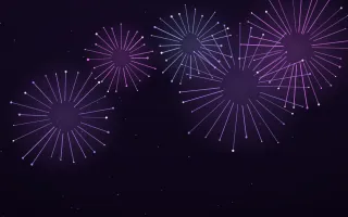 Violet Carnival II — dark black and purple firework background, variation II