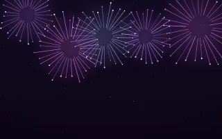 Violet Carnival III — dark black and purple firework background, variation III