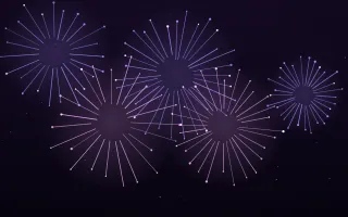 Violet Eve II — dark black and purple firework background, variation II