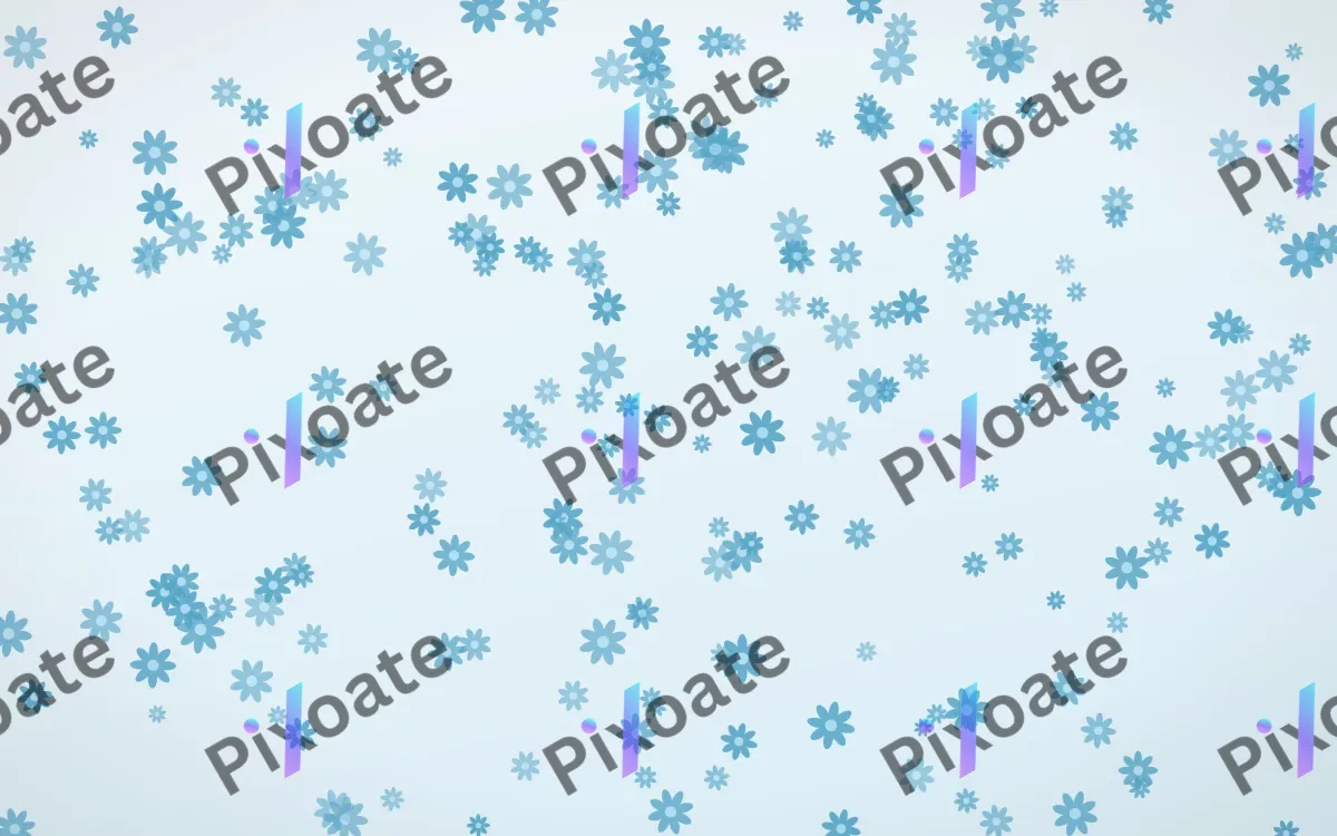 Arctic Frost Daisies Dense — light blue and white floral background