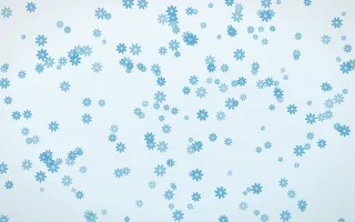 Arctic Frost Daisies Dense — light blue and white floral background