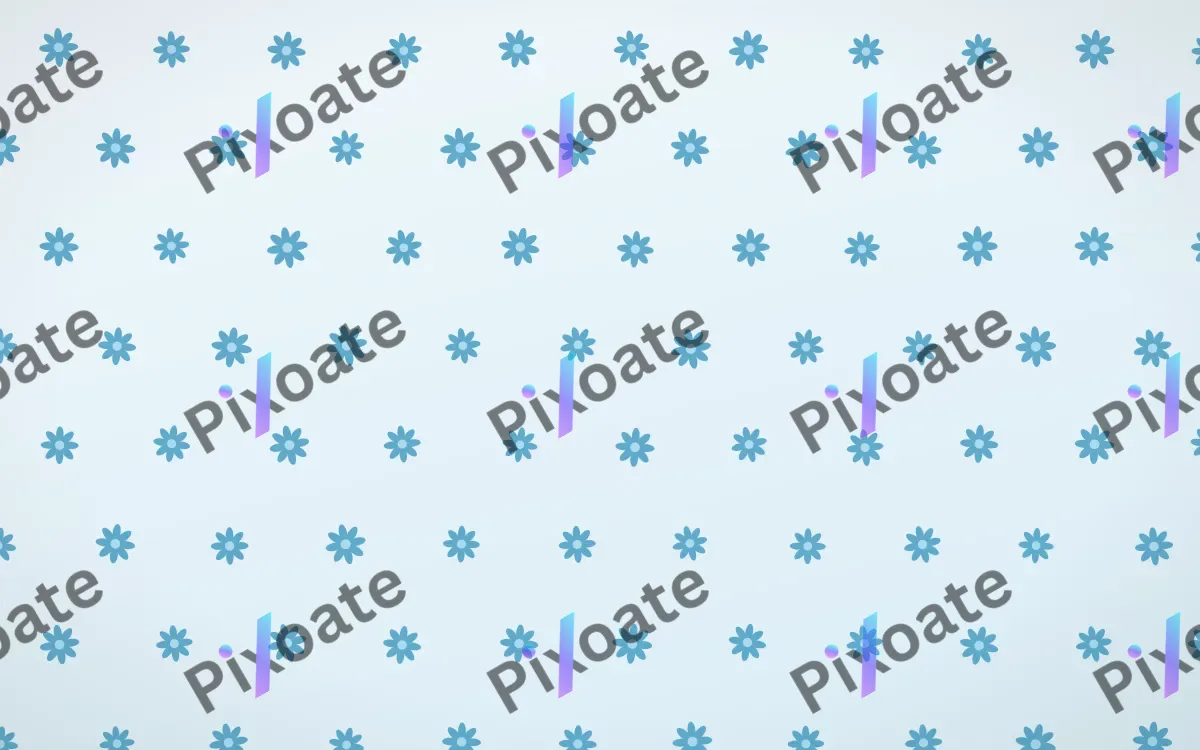 Arctic Frost Daisies Tiled — light blue and white floral background
