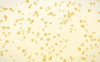 Buttercream Daisies Dense II — light gold, yellow and white floral background, variation II