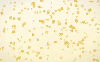 Buttercream Daisies Dense III — light gold, yellow and white floral background, variation III
