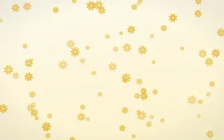 Buttercream Daisies III — light gold, yellow and white floral background, variation III