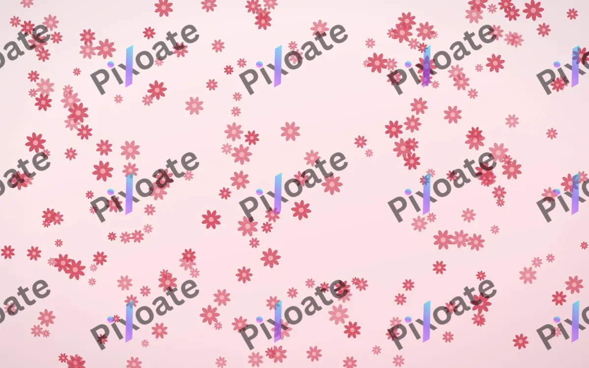 Cherry Soda Daisies Dense — light red and white floral background