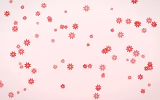 Crimson Daisies II — light red and white floral background, variation II