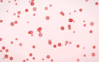 Crimson Daisies III — light red and white floral background, variation III