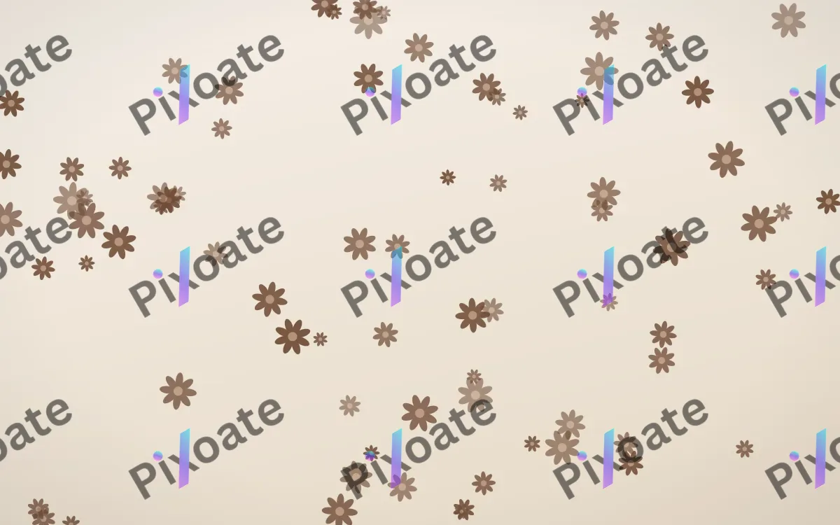 Espresso Daisies — light brown, orange and beige floral background