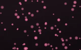 Flamingo Noir Daisies III — dark pink and black floral background, variation III