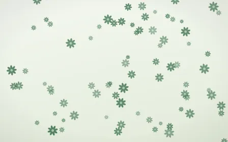 Forest Cream Daisies — light green and white floral background