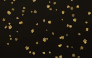Golden Noir Daisies II — dark gold, yellow and black floral background, variation II