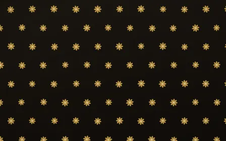 Golden Noir Daisies Tiled — dark gold, yellow and black floral background