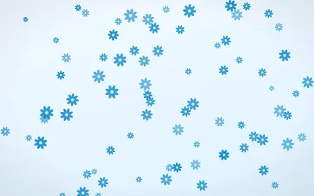 Ice Daisies — light blue and white floral background