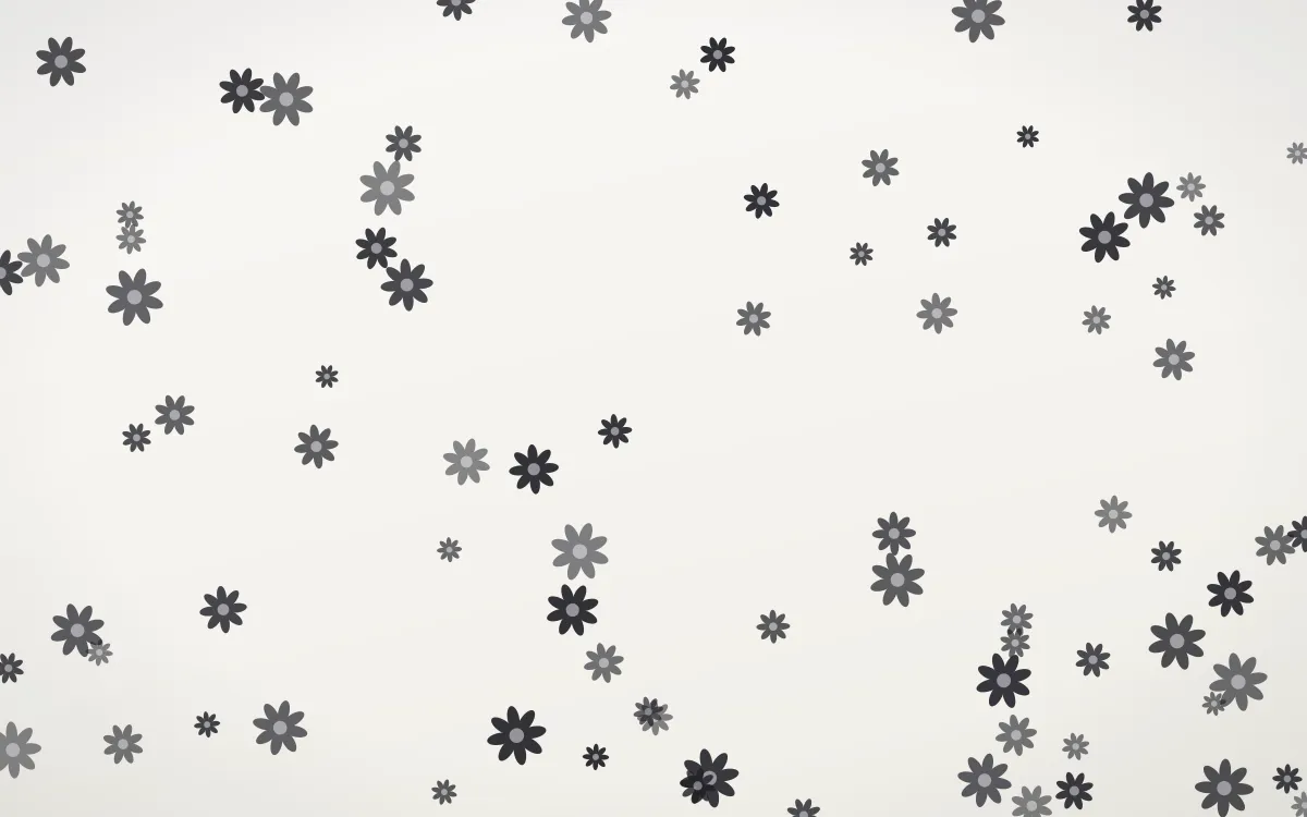 Inkline Daisies — light grey and white floral background