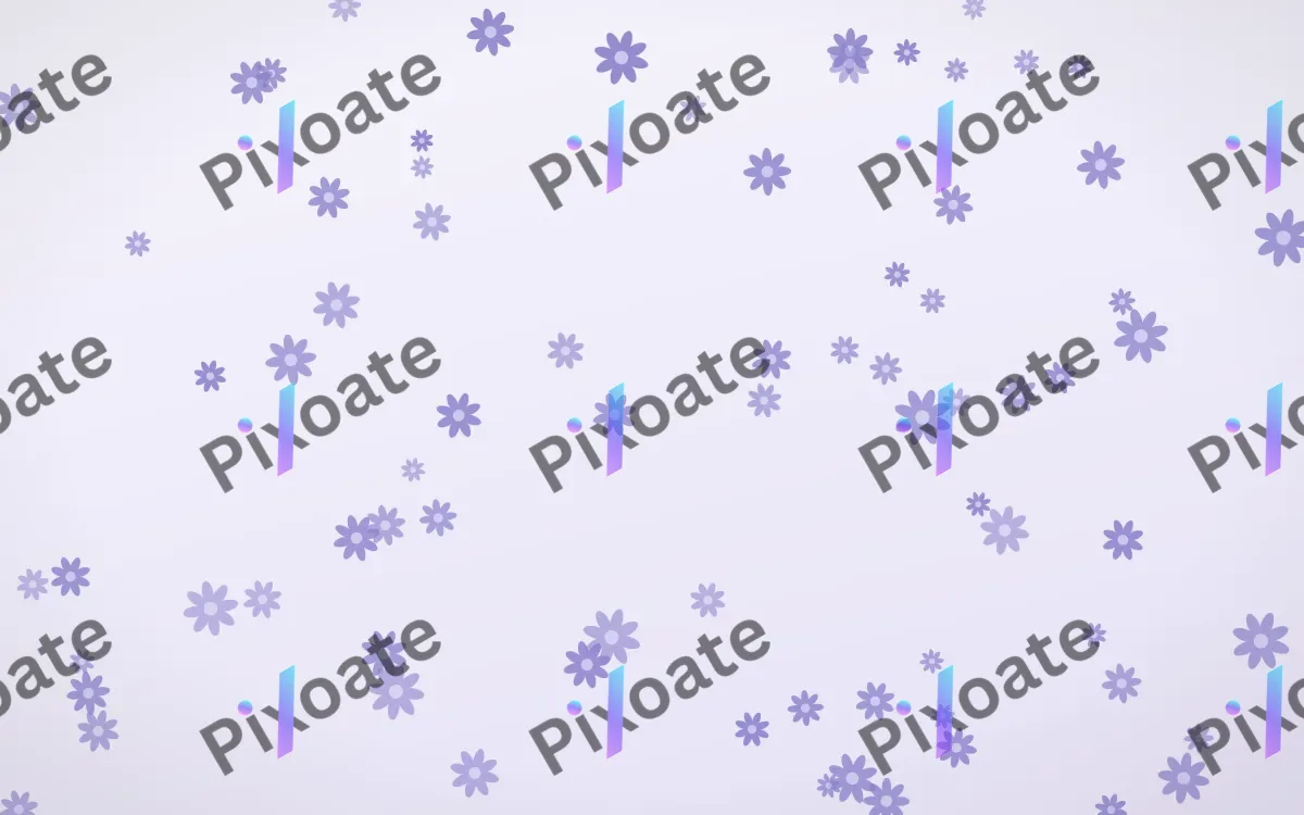 Lilac Frost Daisies — light blue and white floral background