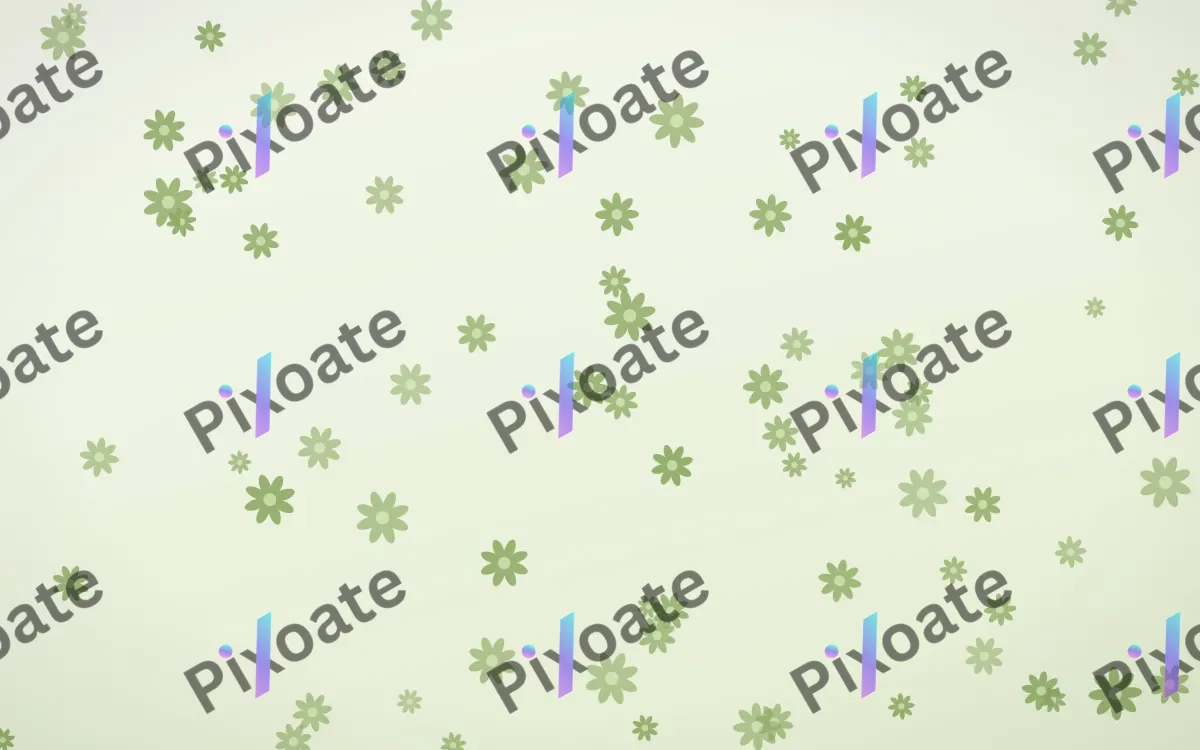 Matcha Latte Daisies — light green and white floral background