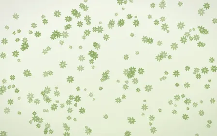 Matcha Latte Daisies Dense — light green and white floral background
