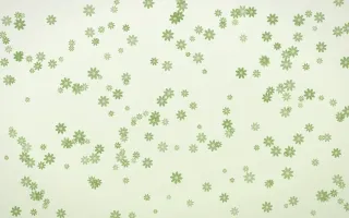 Matcha Latte Daisies Dense III — light green and white floral background, variation III